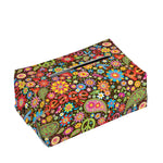 Colorful Hippie Peace Symbols Print Rectangle Tissue Box Cover