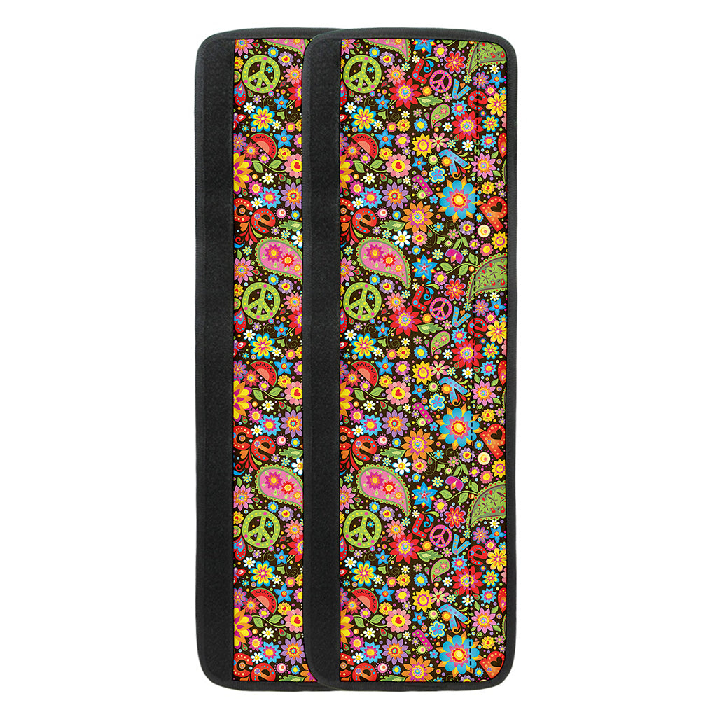 Colorful Hippie Peace Symbols Print Refrigerator Handle Covers