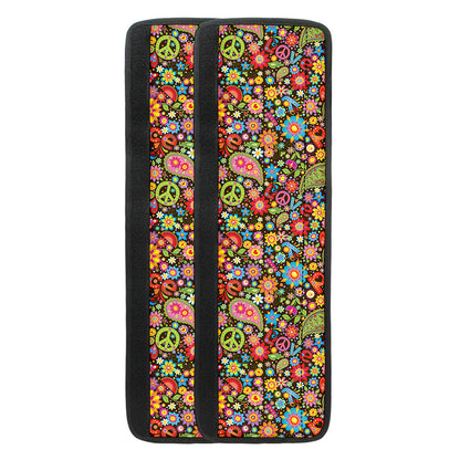Colorful Hippie Peace Symbols Print Refrigerator Handle Covers