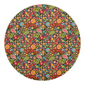 Colorful Hippie Peace Symbols Print Round Blanket