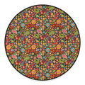 Colorful Hippie Peace Symbols Print Round Floor Mat