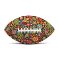 Colorful Hippie Peace Symbols Print Rugby Ball