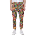 Colorful Hippie Peace Symbols Print Joggers
