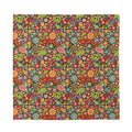 Colorful Hippie Peace Symbols Print Silk Bandana