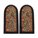 Colorful Hippie Peace Symbols Print Skillet Handle Cover