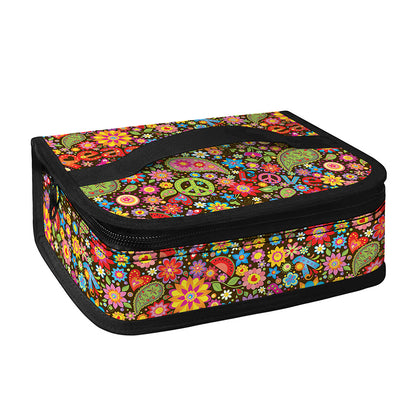 Colorful Hippie Peace Symbols Print Small Lunch Bag