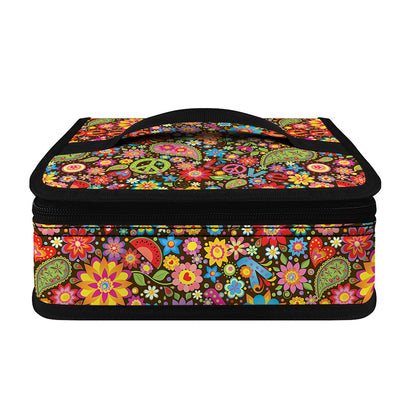 Colorful Hippie Peace Symbols Print Small Lunch Bag