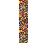 Colorful Hippie Peace Symbols Print Table Runner