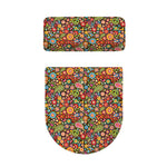 Colorful Hippie Peace Symbols Print Toilet Lid And Tank Cover Set