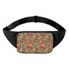 Colorful Hippie Peace Symbols Print Waist Bag