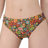 Colorful Hippie Peace Symbols Print Women's Panties