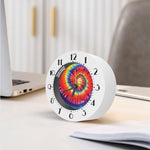 Colorful Hippie Tie Dye Print Alarm Clock