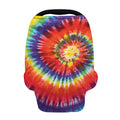Colorful Hippie Tie Dye Print Baby Seat Cover