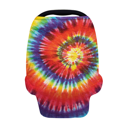 Colorful Hippie Tie Dye Print Baby Seat Cover