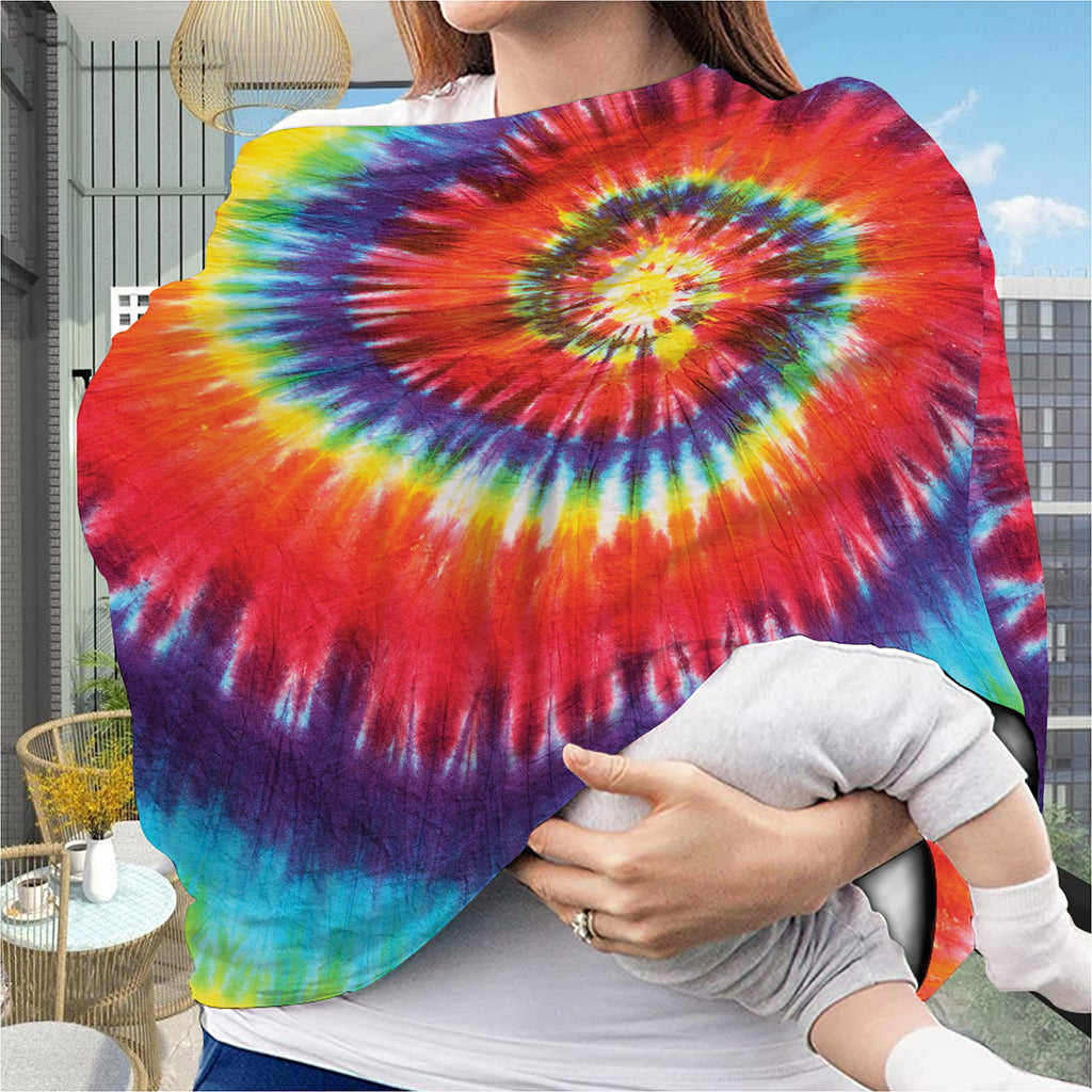 Colorful Hippie Tie Dye Print Baby Seat Cover
