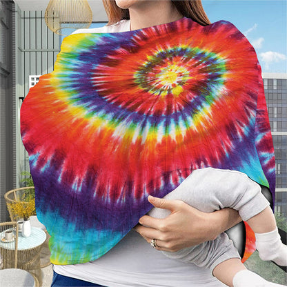 Colorful Hippie Tie Dye Print Baby Seat Cover