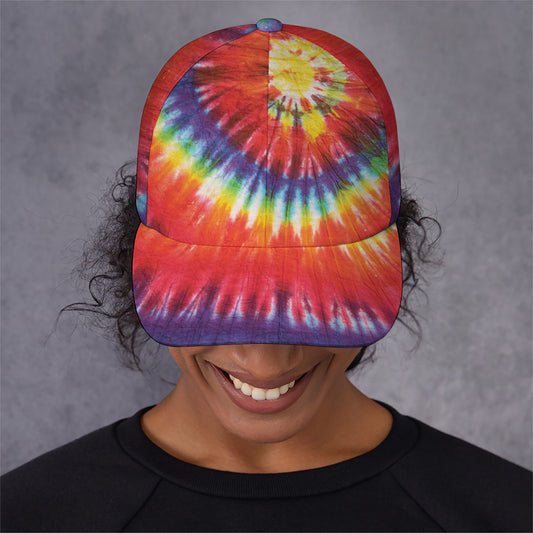 Colorful Hippie Tie Dye Print Baseball Cap