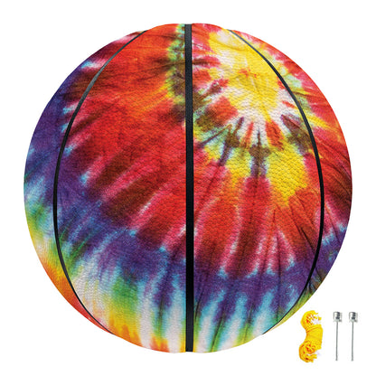 Colorful Hippie Tie Dye Print Basketball