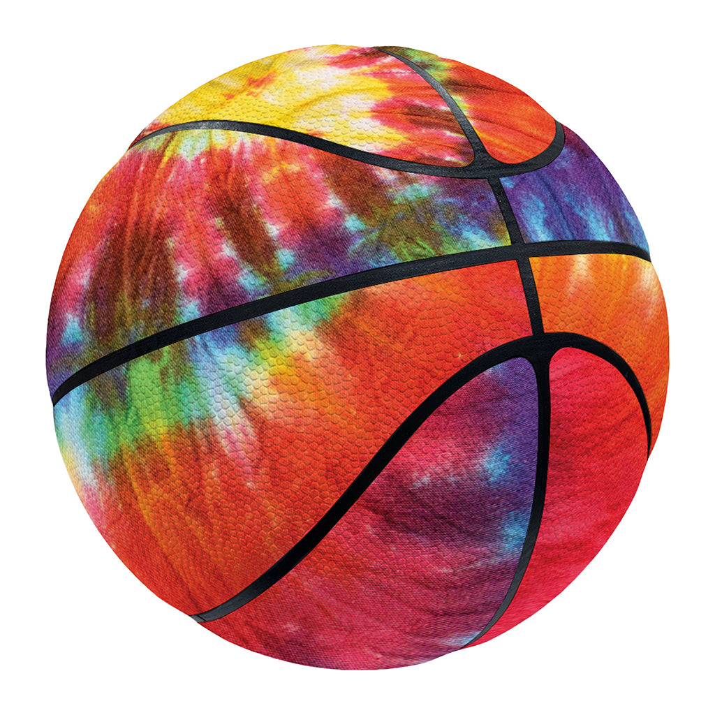 Colorful Hippie Tie Dye Print Basketball