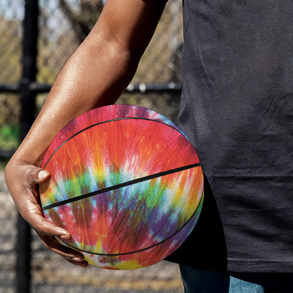 Colorful Hippie Tie Dye Print Basketball