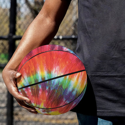 Colorful Hippie Tie Dye Print Basketball
