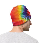 Colorful Hippie Tie Dye Print Beanie