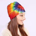 Colorful Hippie Tie Dye Print Beanie
