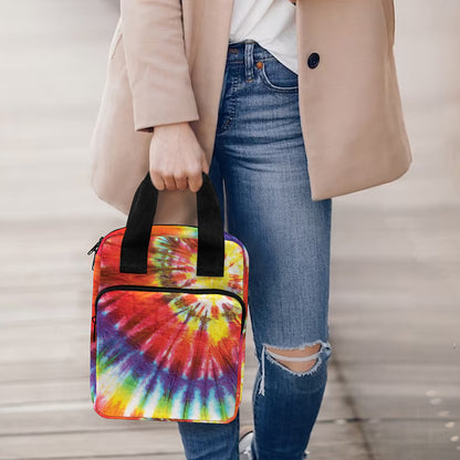 Colorful Hippie Tie Dye Print Bible Tote Bag