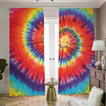 Colorful Hippie Tie Dye Print Blackout Pencil Pleat Curtains