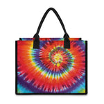 Colorful Hippie Tie Dye Print Canvas Tote Bag