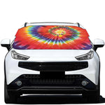 Colorful Hippie Tie Dye Print Car Windshield Snow Cover