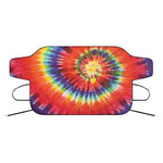 Colorful Hippie Tie Dye Print Car Windshield Snow Cover