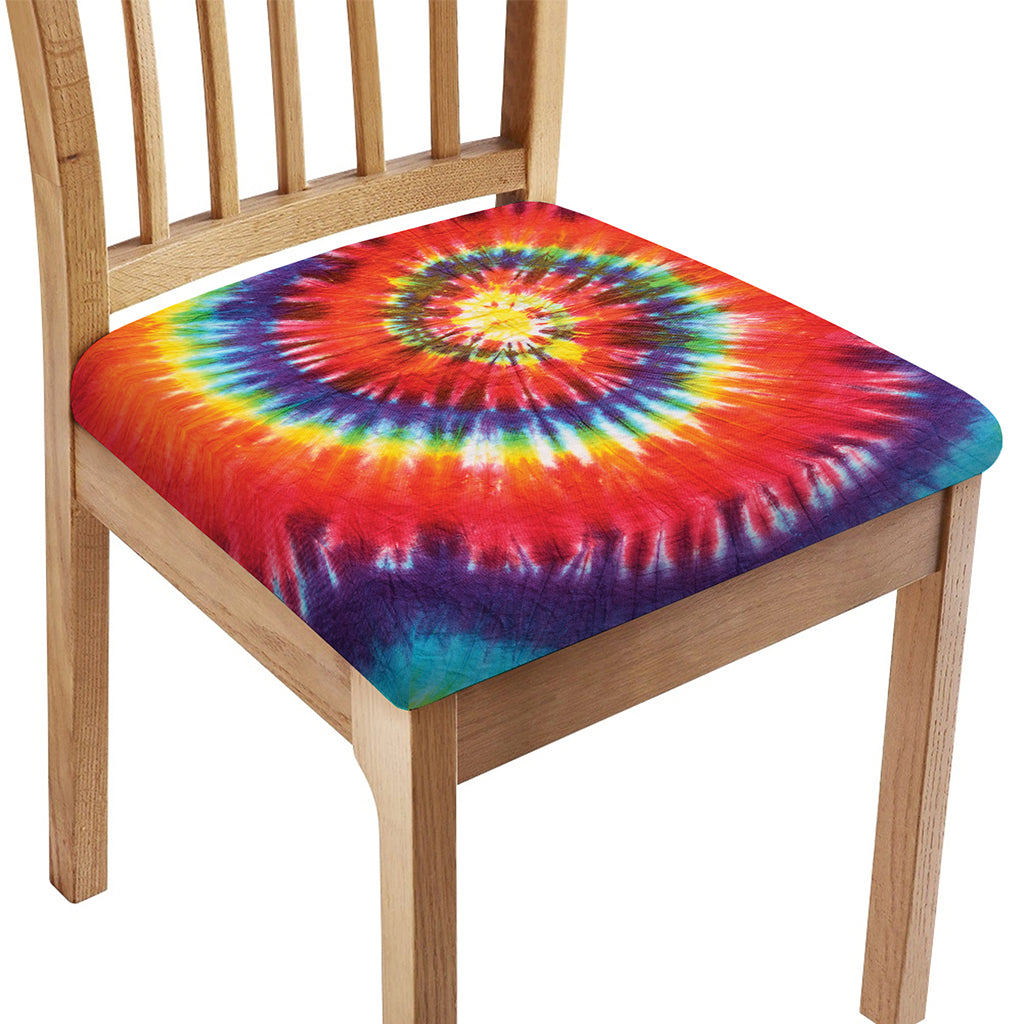 Colorful Hippie Tie Dye Print Chair Cushion Cover