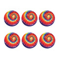 Colorful Hippie Tie Dye Print Coaster Set
