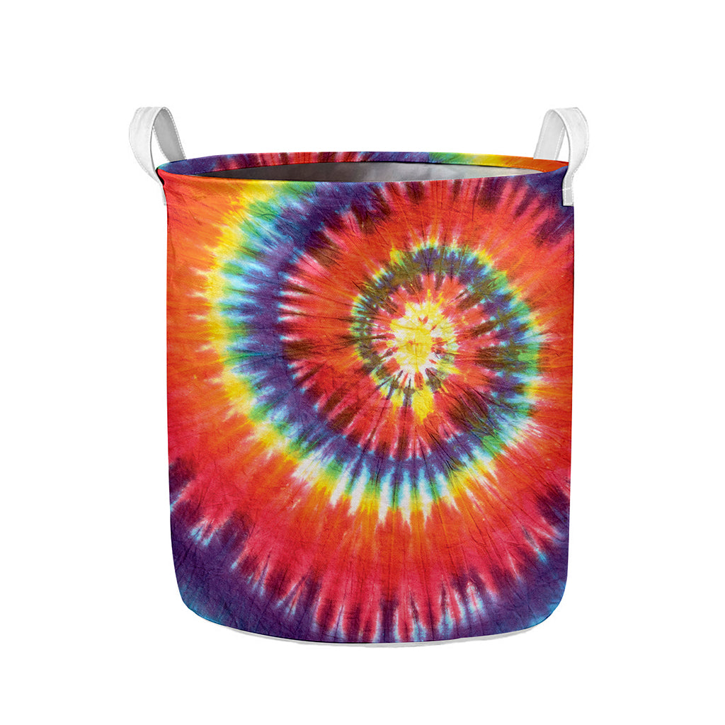 Colorful Hippie Tie Dye Print Collapsible Laundry Basket