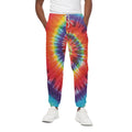Colorful Hippie Tie Dye Print Cotton Sweatpants