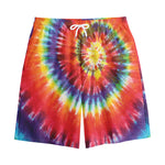 Colorful Hippie Tie Dye Print Cotton Shorts