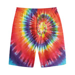 Colorful Hippie Tie Dye Print Cotton Shorts