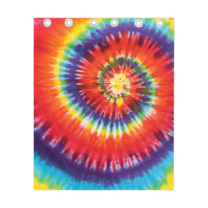 Colorful Hippie Tie Dye Print Curtain