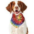 Colorful Hippie Tie Dye Print Dog Bandana