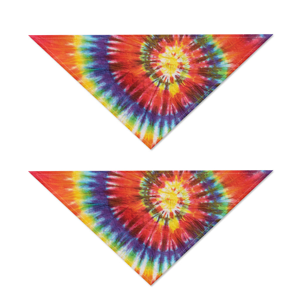 Colorful Hippie Tie Dye Print Dog Bandana
