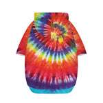 Colorful Hippie Tie Dye Print Dog Zip Up Hoodie