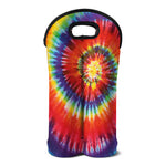 Colorful Hippie Tie Dye Print Double Neoprene Wine Tote