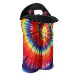 Colorful Hippie Tie Dye Print Double Neoprene Wine Tote