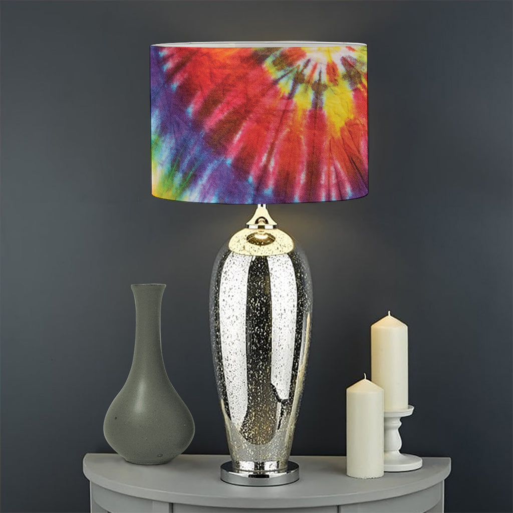 Colorful Hippie Tie Dye Print Drum Lamp Shade