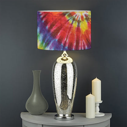 Colorful Hippie Tie Dye Print Drum Lamp Shade