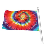 Colorful Hippie Tie Dye Print Flag