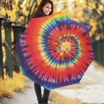 Colorful Hippie Tie Dye Print Foldable Umbrella