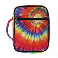 Colorful Hippie Tie Dye Print Front Pocket Bible Bag