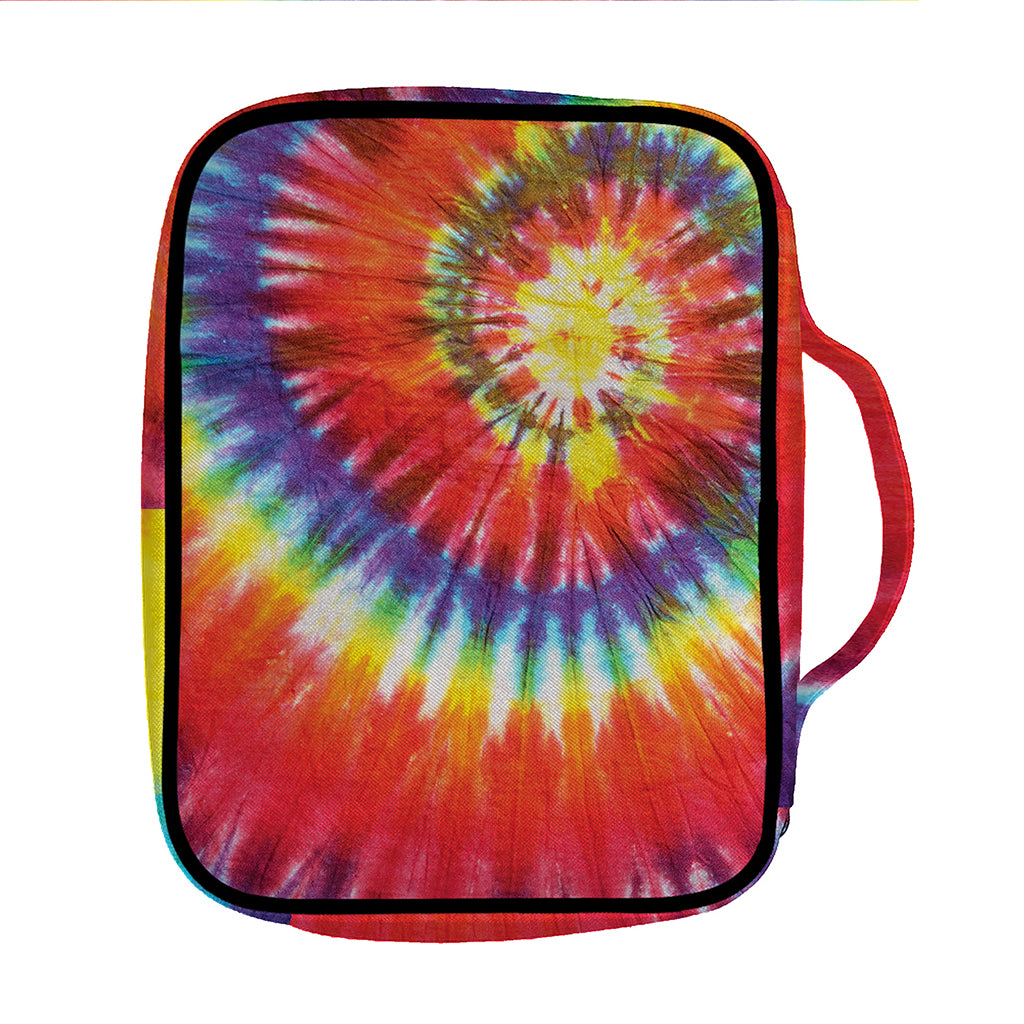 Colorful Hippie Tie Dye Print Front Pocket Bible Bag